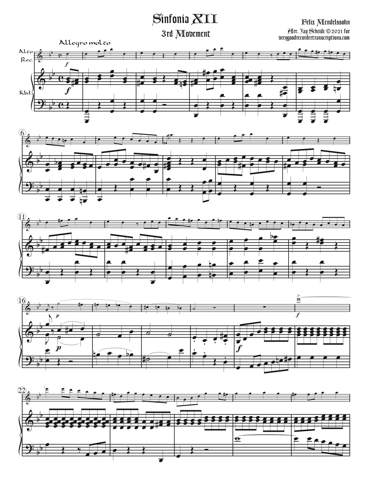 3rd Movement from String Symphony No. 12