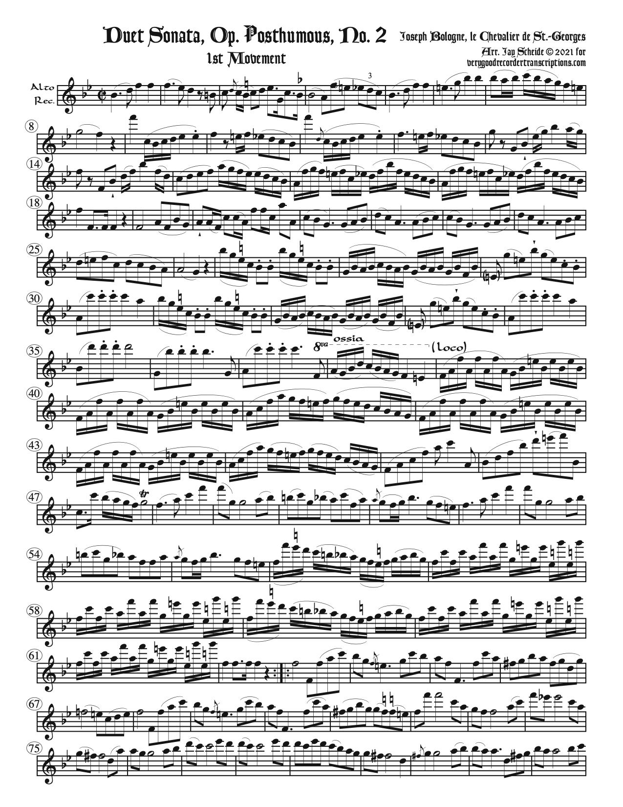 Duet, Op. Posthumous No. 2