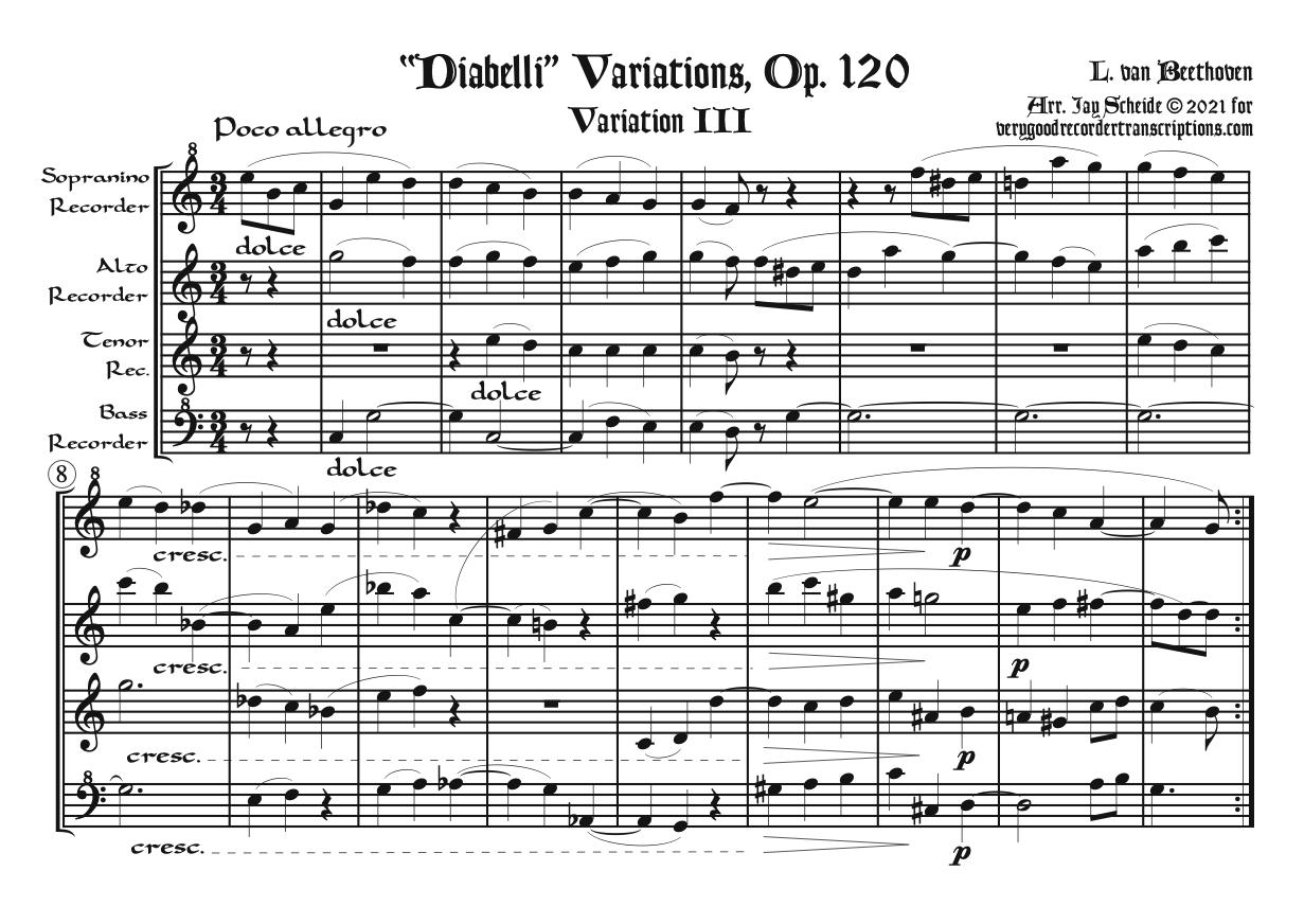 Two Quartets from *Diabelli Variations*, Op. 120