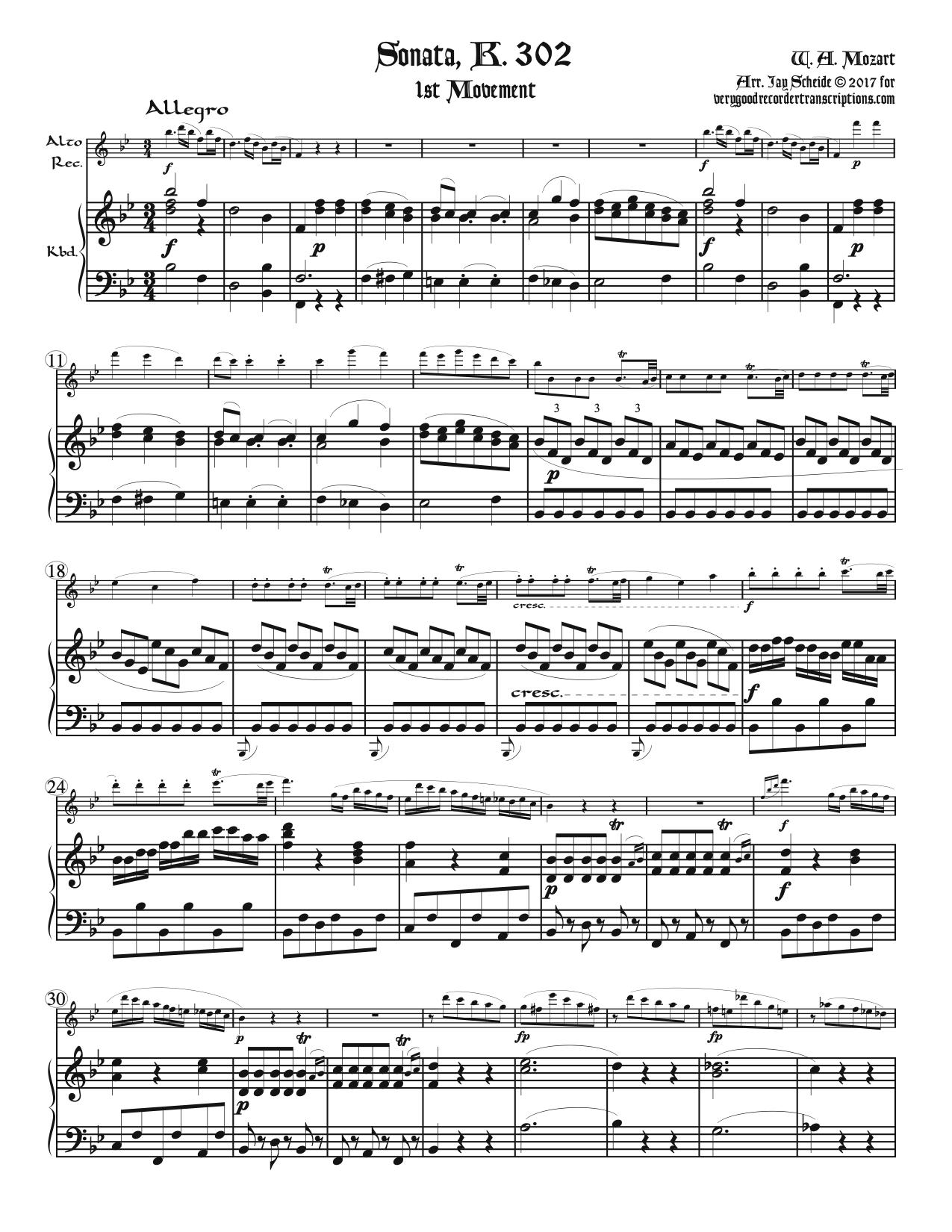 Four Sonatas, K. 302-305