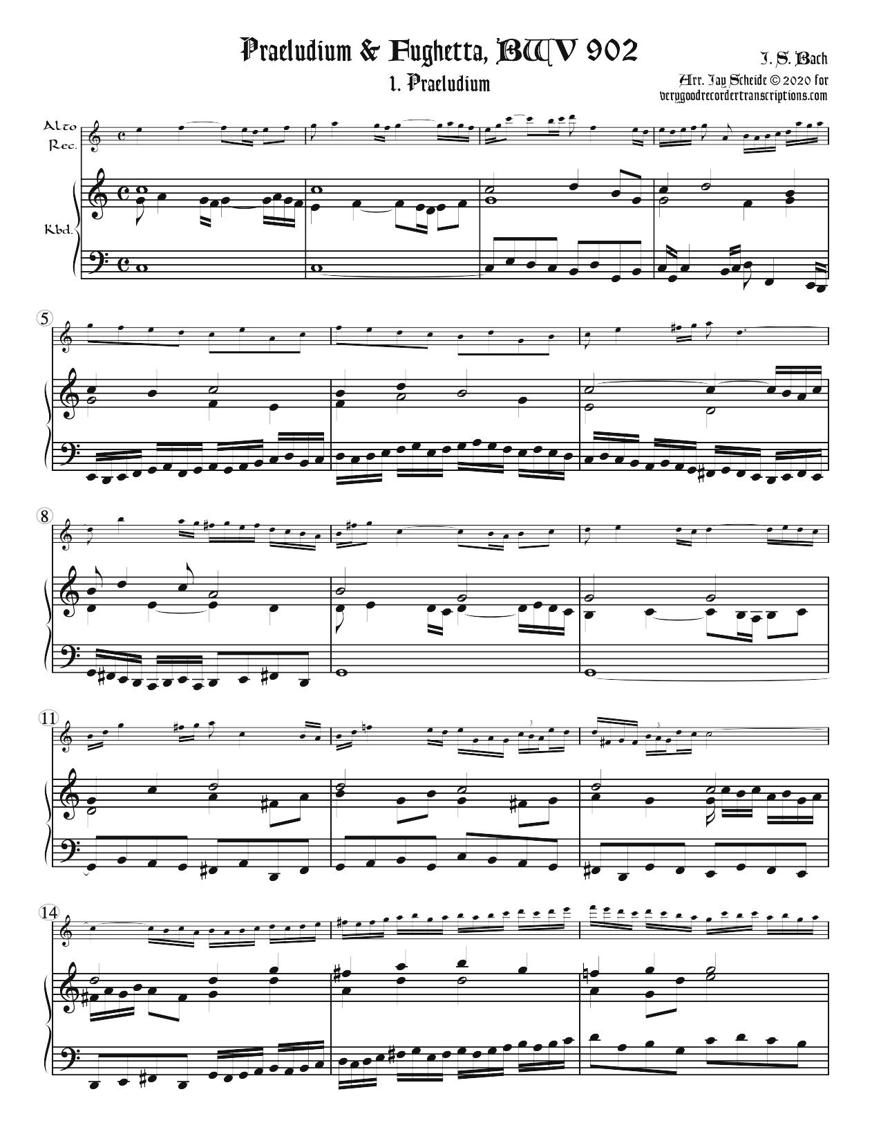 Præludium from BWV 902