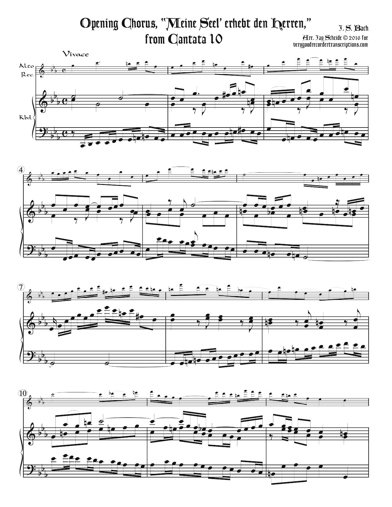 Opening Chorus, “Meine Seel’ erhebt den Herren,” from Cantata 10