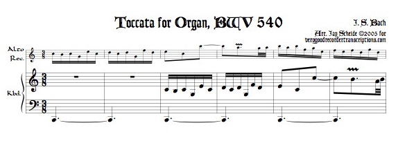 Toccata from BWV 540