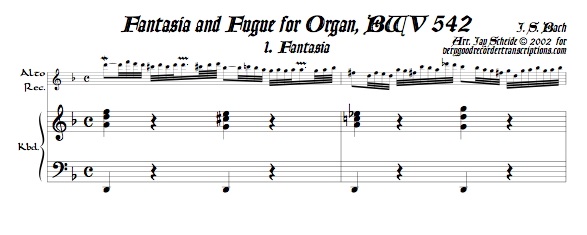 Fantasia and Fugue, BWV 542