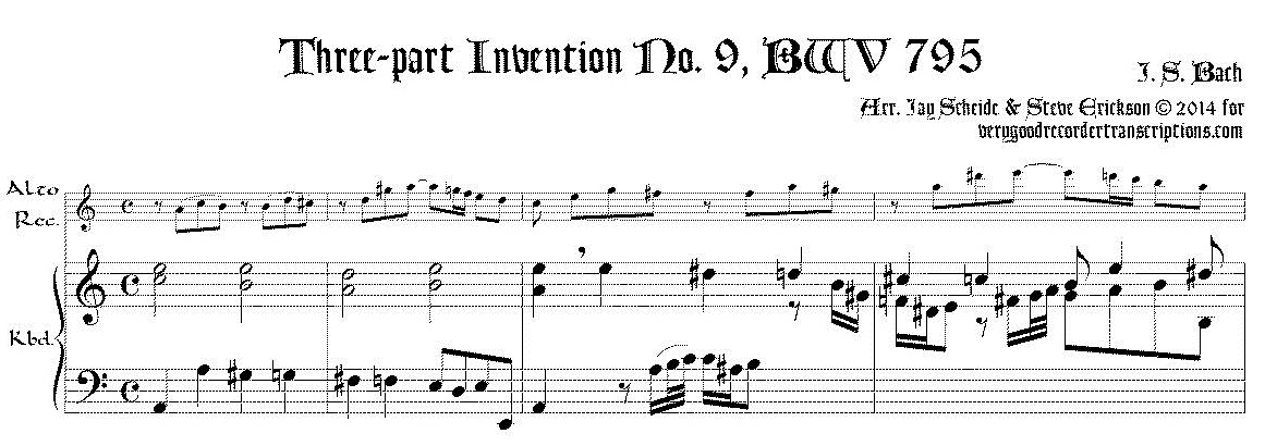 3-part Invention No. 9, BWV 795