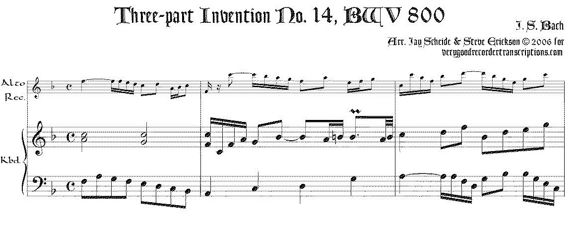 3-part Invention No. 14, BWV 800