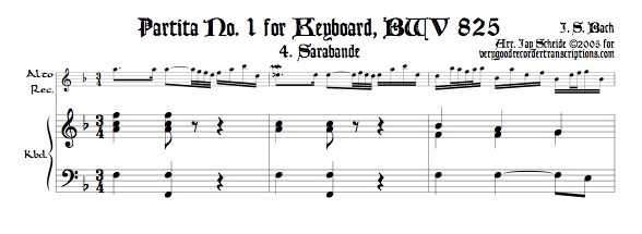 Sarabande from Partita No. 1, BWV 825