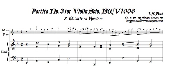 Gavotte en Rondeau from Partita No. 3, BWV 1006