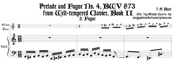 Fugue No. 4, BWV 873/2