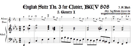 Gavotte I & II from English Suite No. 3, BWV 808