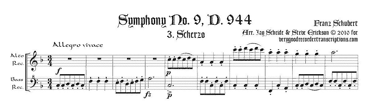 Scherzo from Symphony No. 9, “The Great C major”, D. 944