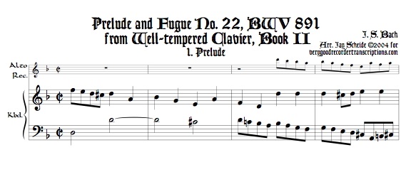 Prélude and Fugue No. 22, BWV 891