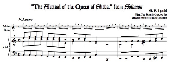 “The Arrival of the Queen of Sheba,” from *Solomon*