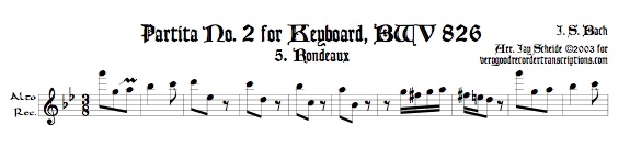 Rondeaux from Partita No. 2, BWV 826