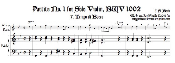 Tempo di Borea & Double from Partita No. 1, BWV 1002