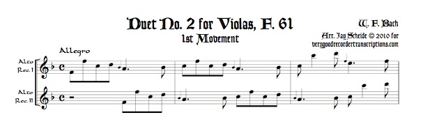 Duet No. 2 for Violas, F. 61