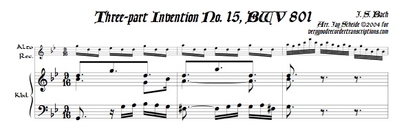 3-part Invention No. 15, BWV 801