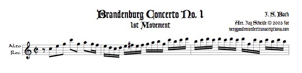 No. 1, BWV 1046, 1st three Mvmts.