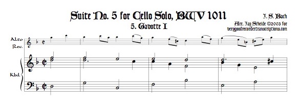 Gavotte I & II from Suite No. 5, BWV 1011
