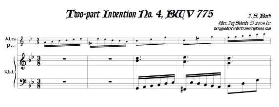 2-part Invention No. 4, BWV 775