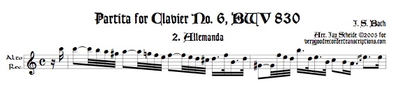 Four Mvmts. from Partita No. 6, BWV 830
