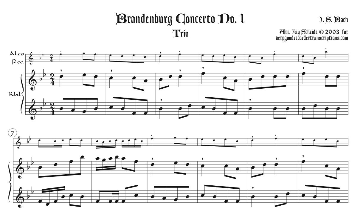 Trio from Brandenburg Concerto No. 1, BWV 1046