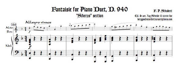 “Scherzo” from Fantaisie for pf. 4-hands, D. 940