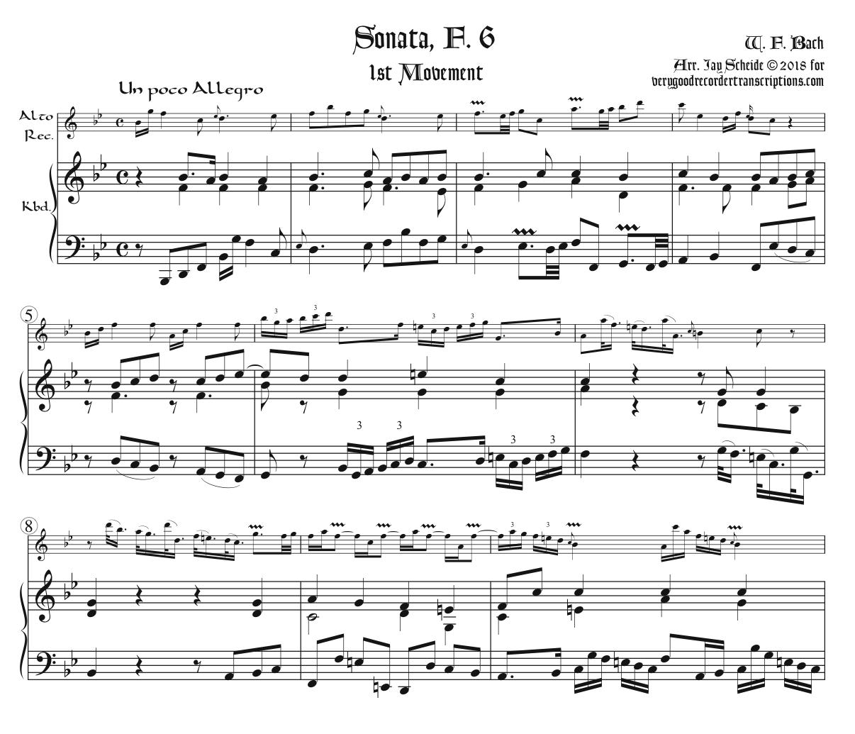 1st Movement from Sonata, F. 6