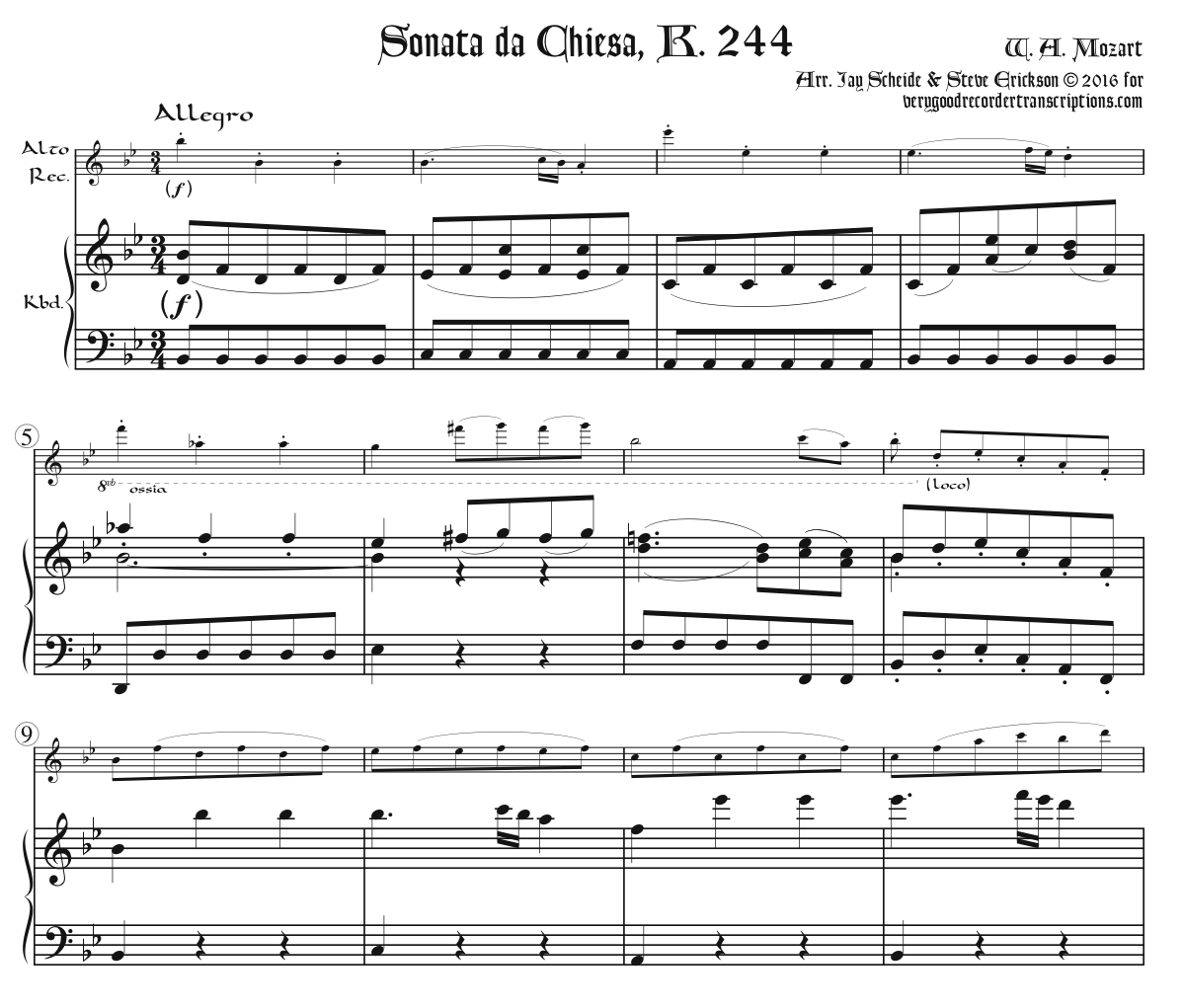 Sonata da Chiesa, K. 244