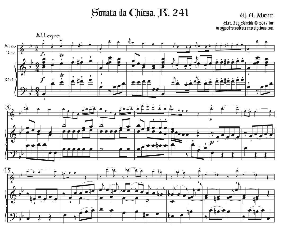 Sonata da Chiesa, K. 241