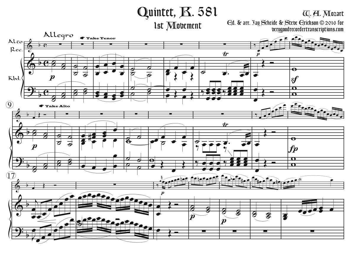 Quintet, K. 581, 1st Mvmt.