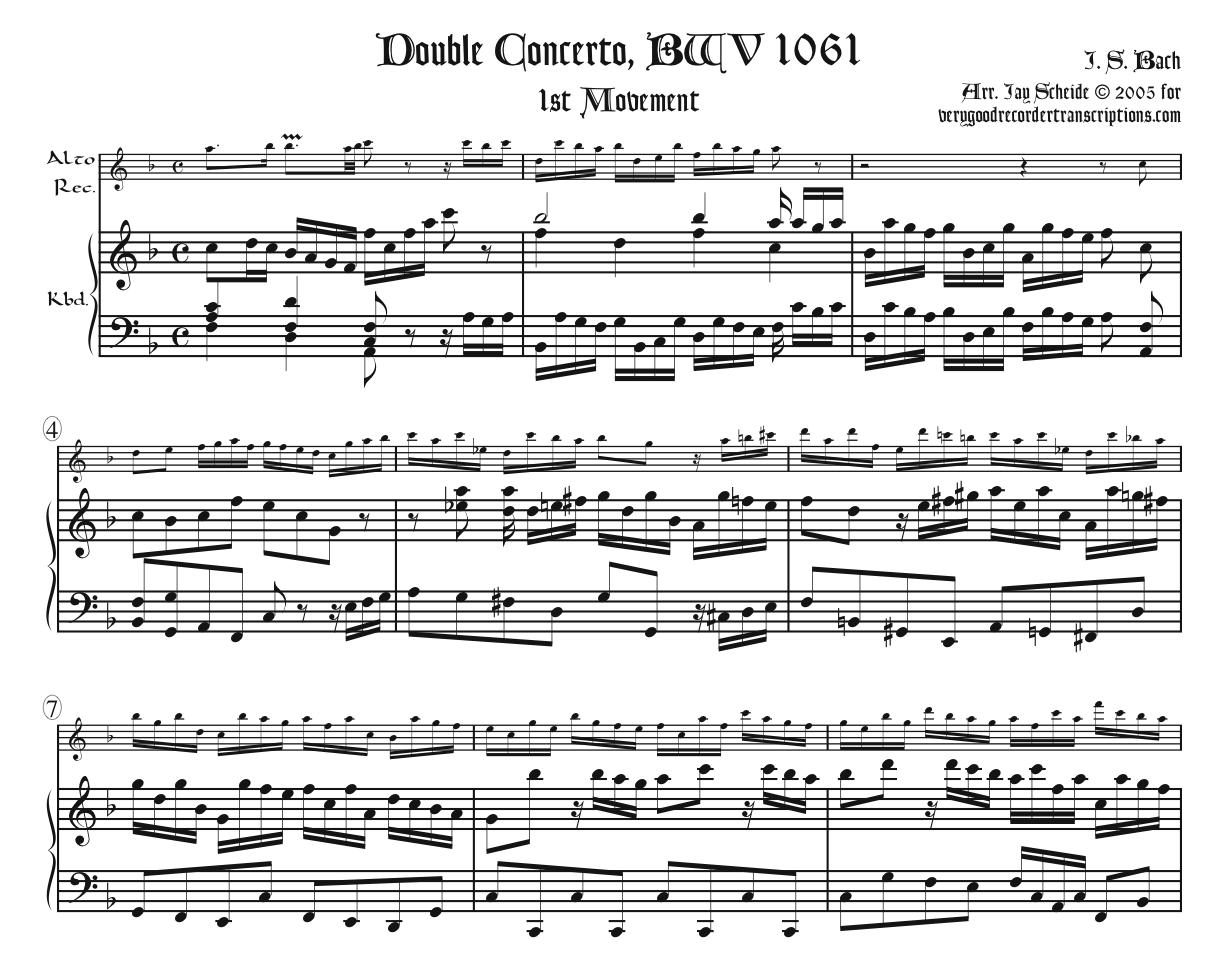 Concerto No. 2 for 2 Harpsichords, BWV 1061