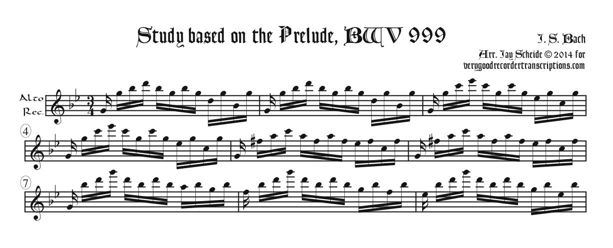 Study based on BWV 999