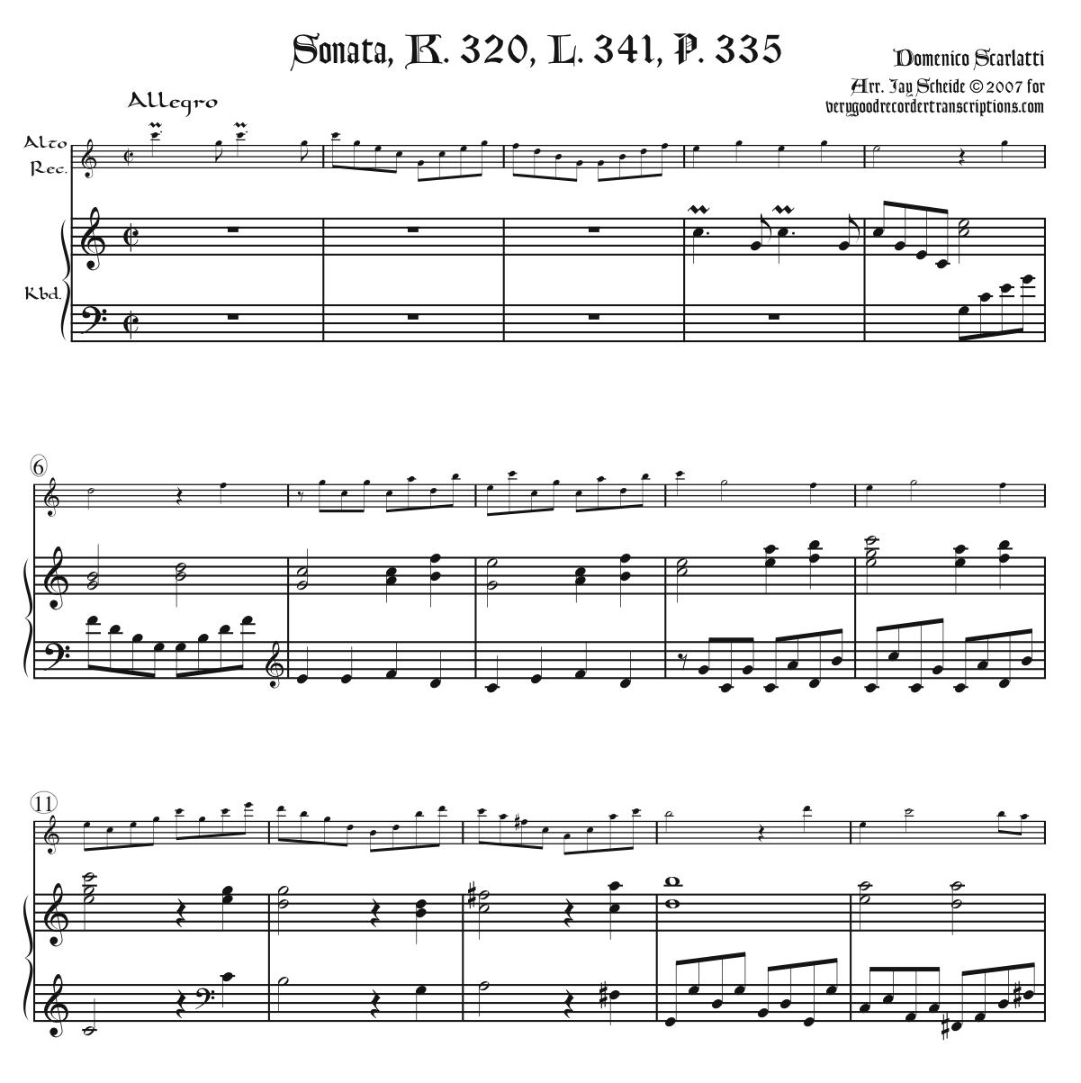 Sonata, K. 320, L. 341, P. 335