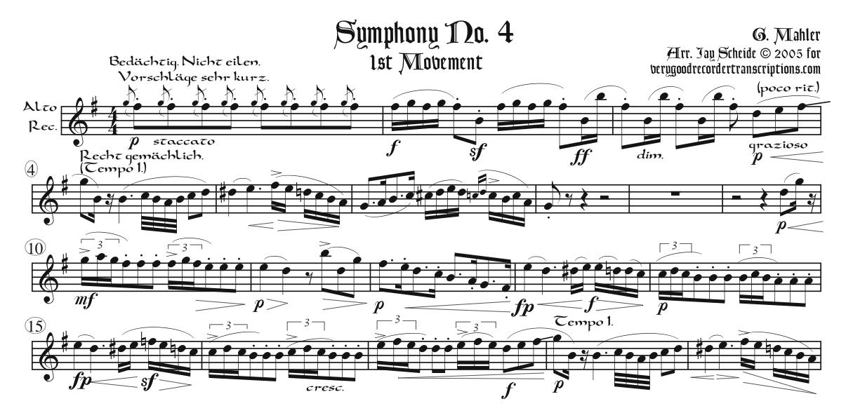 Three Movements, two for alto recorder & one for soprano