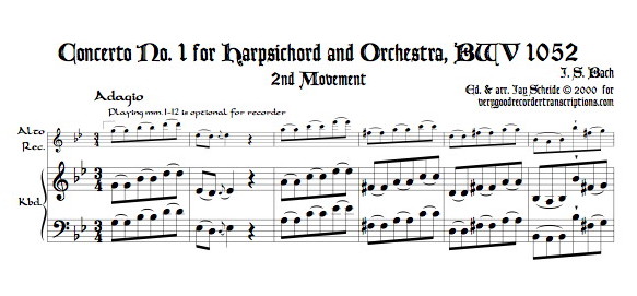 Concerto No. 1, BWV 1052, Adagio