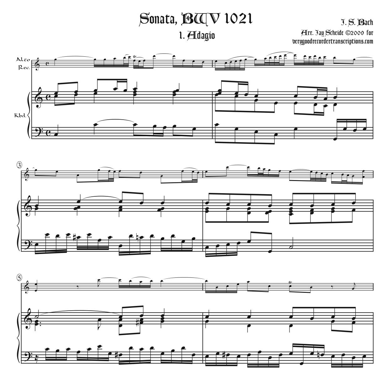 Sonata, BWV 1021