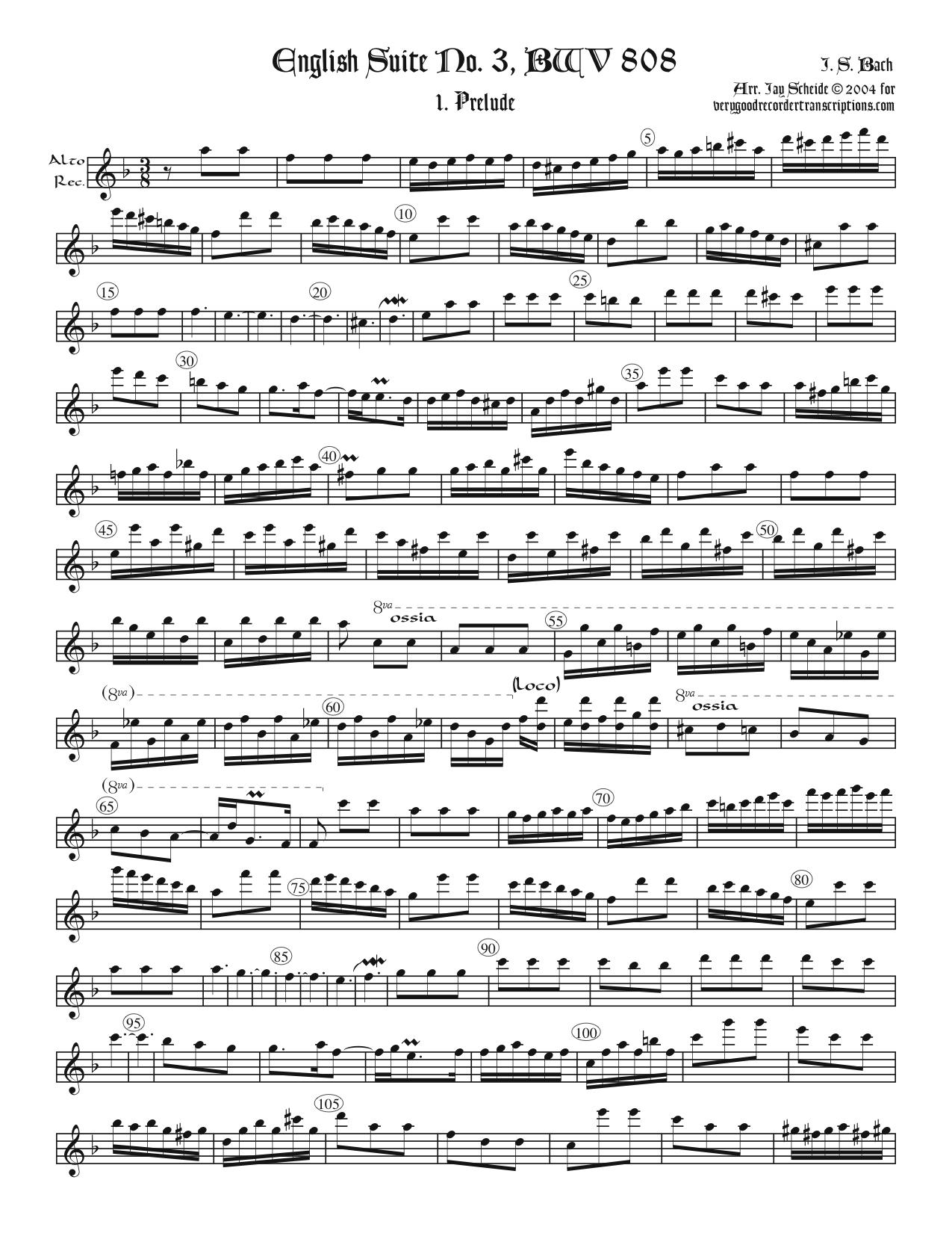 Prélude & Gigue from Suite No. 3