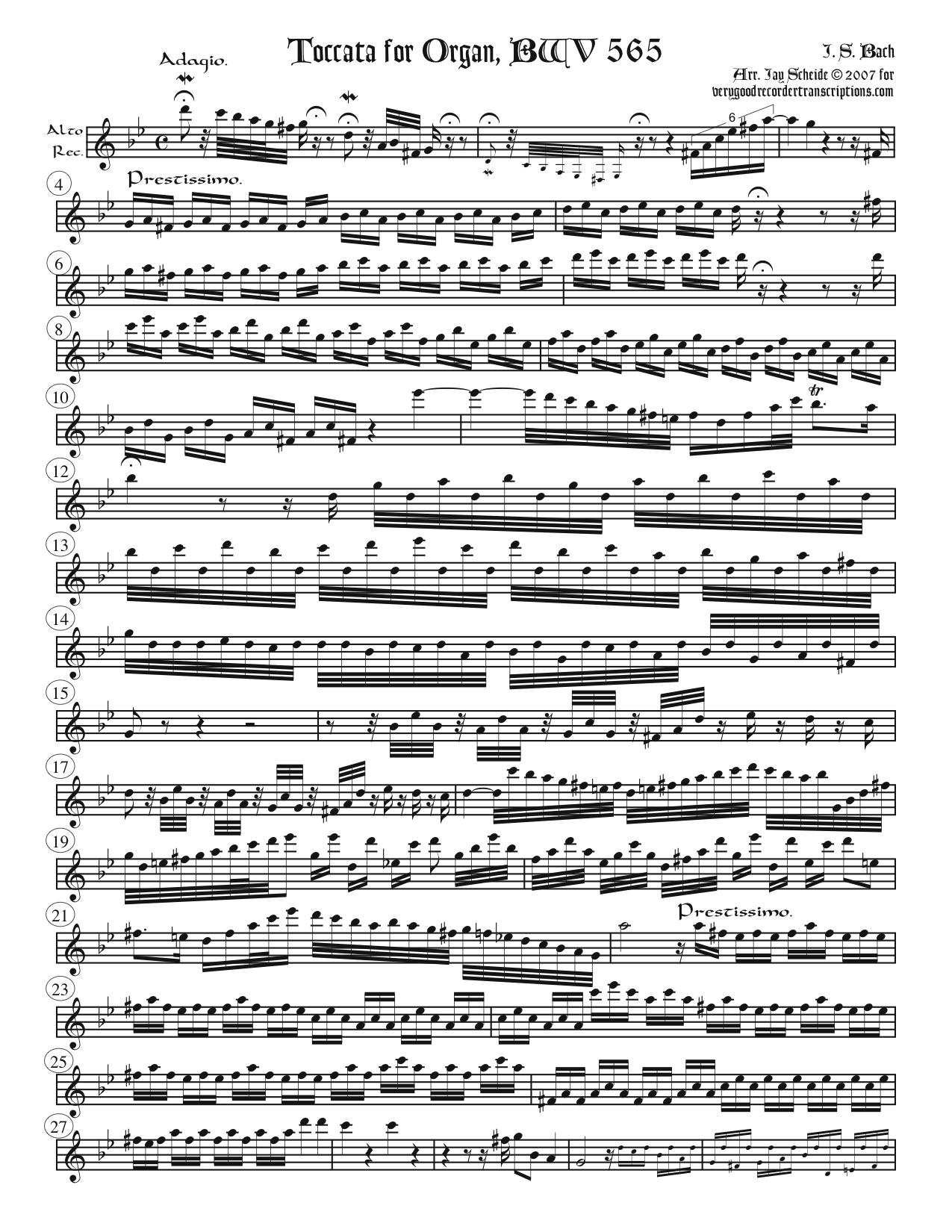 Toccata, BWV 565