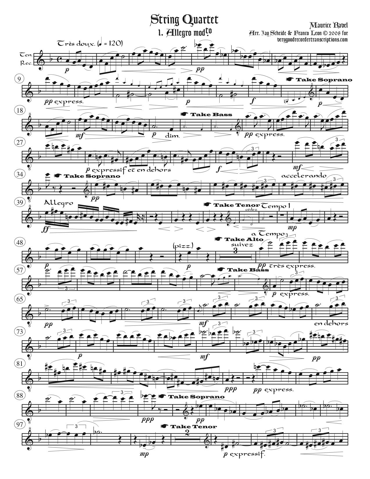 First Movement from Quartet in F major