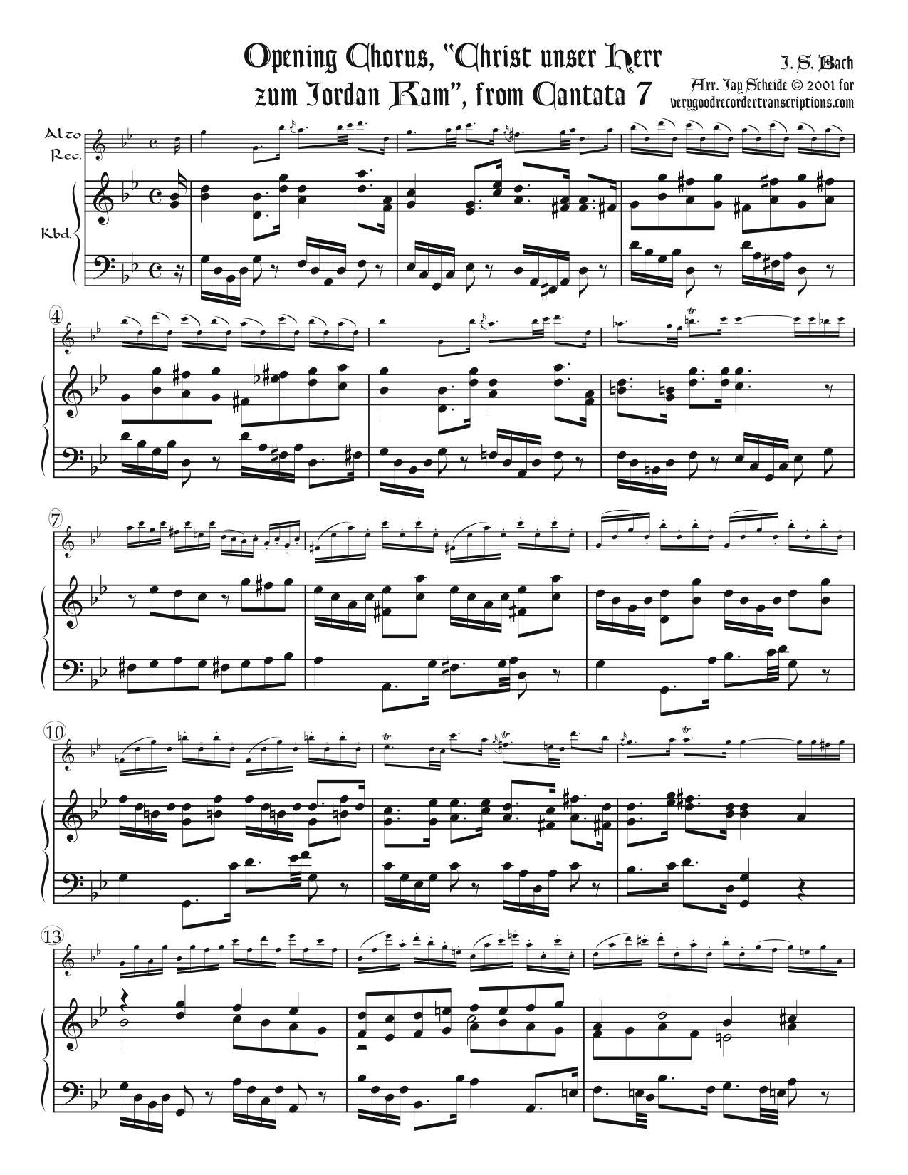 Opening Chorus, “Christ unser Herr zum Jordan kam,” from Cantata 7