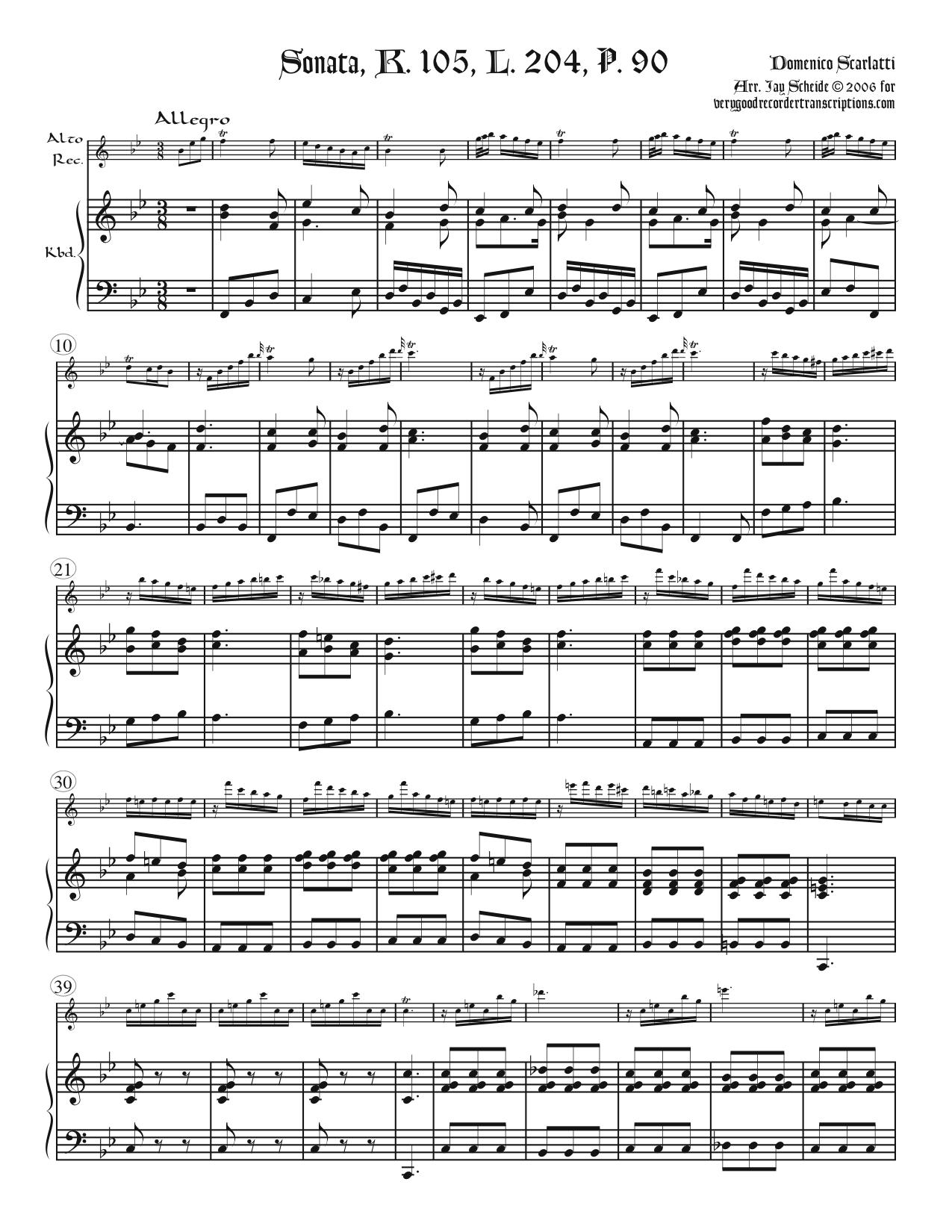 Sonata, K. 105, L. 204, P. 90
