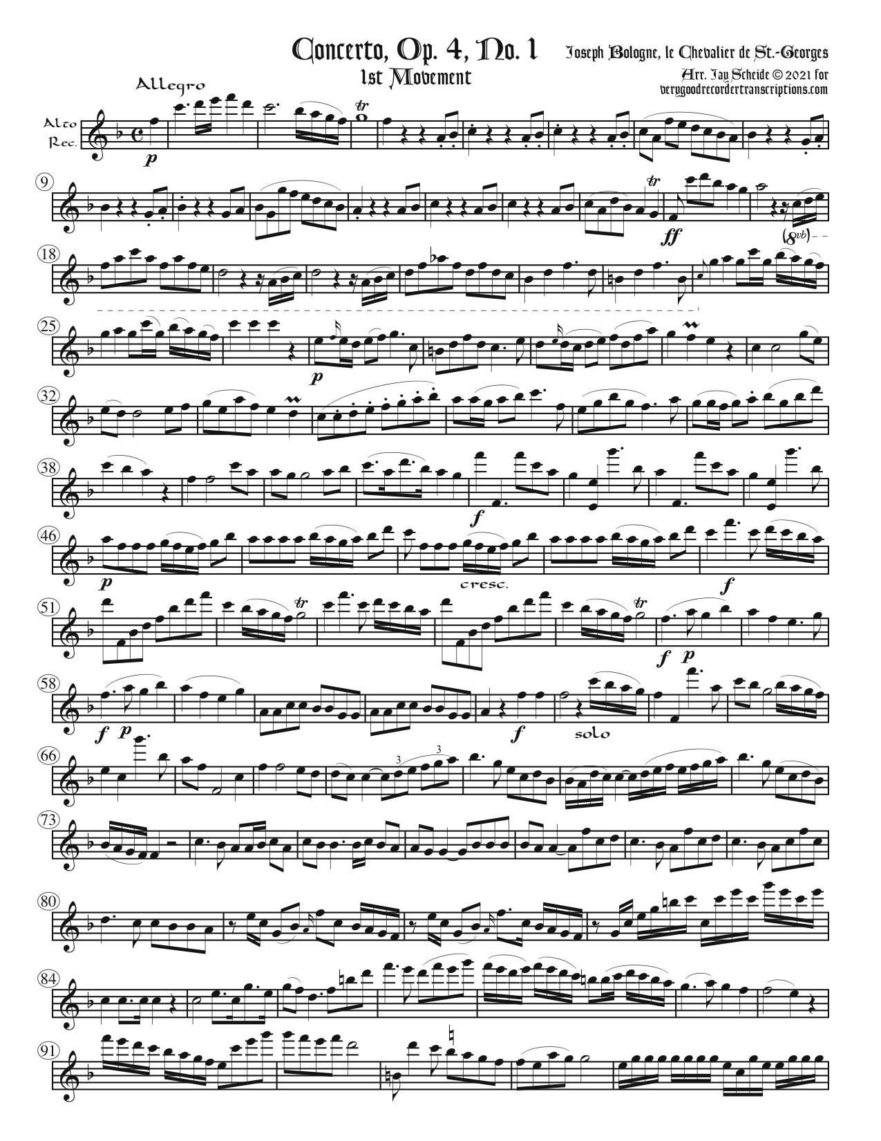 Concerto, Op. 4, No. 1