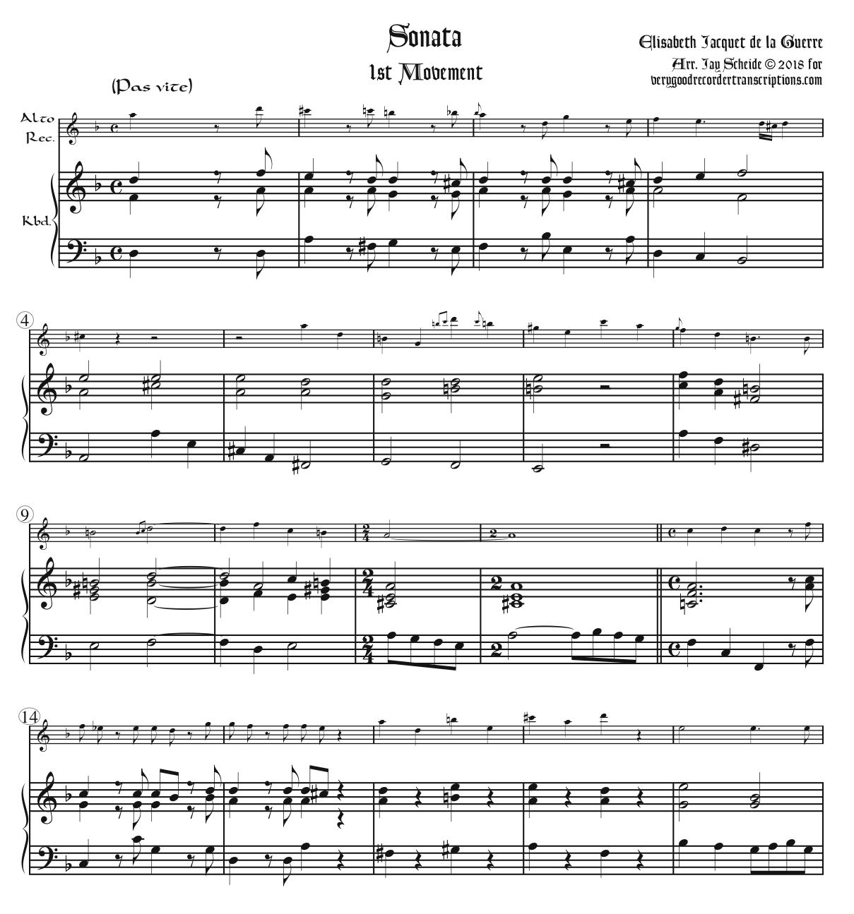 Sonata, 1st Two Mvmts.