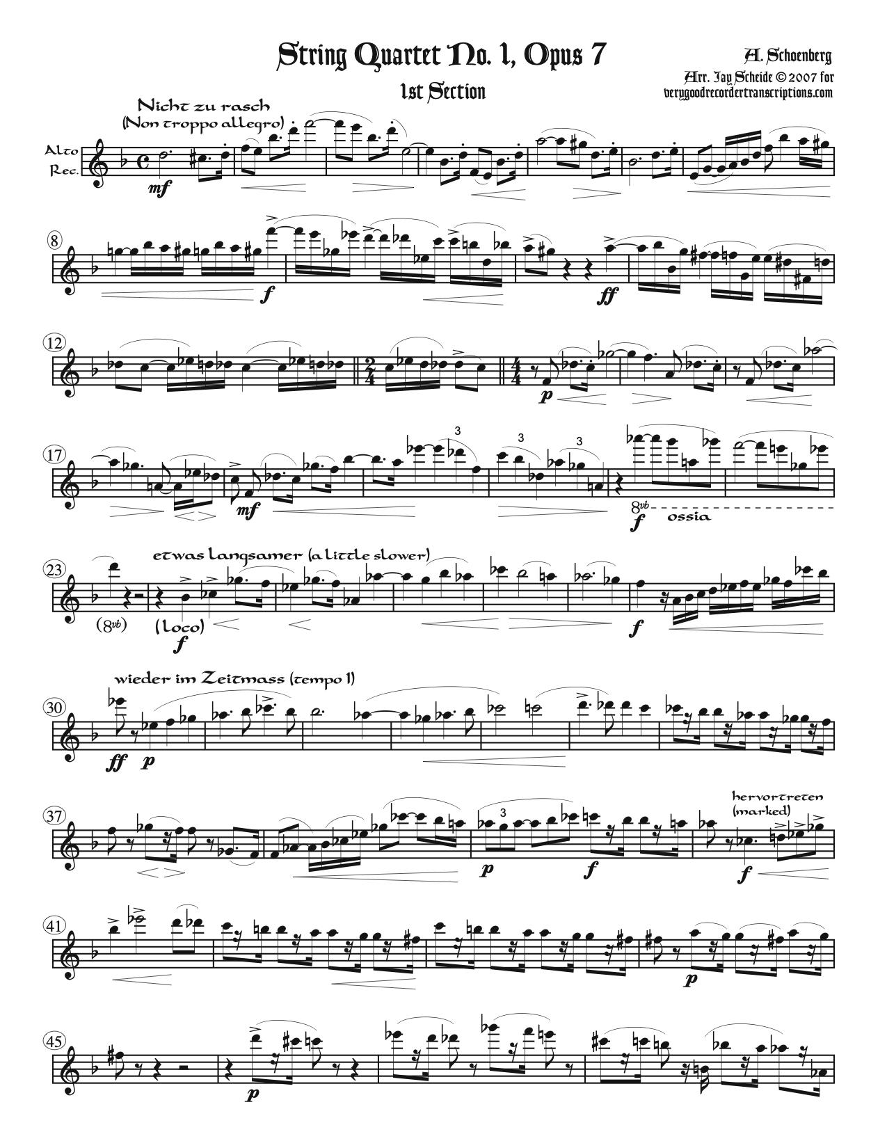 Quartet No. 1, Op. 7