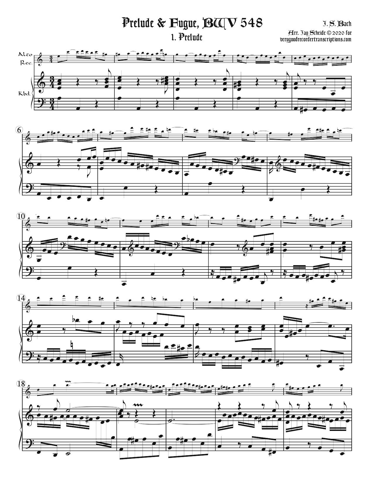 Prelude from BWV 548 (“Wedge”)