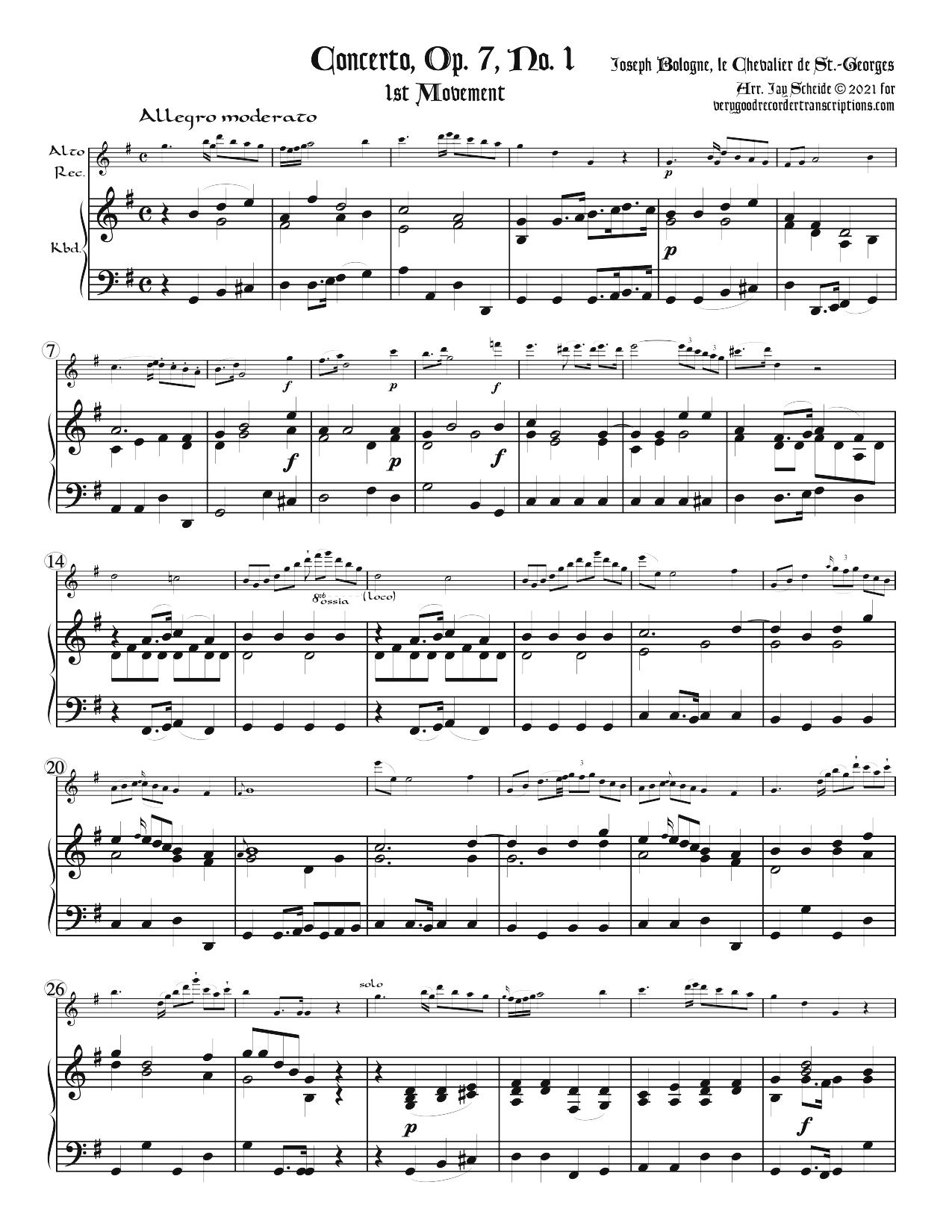 Concerto, Op. 7, No. 1