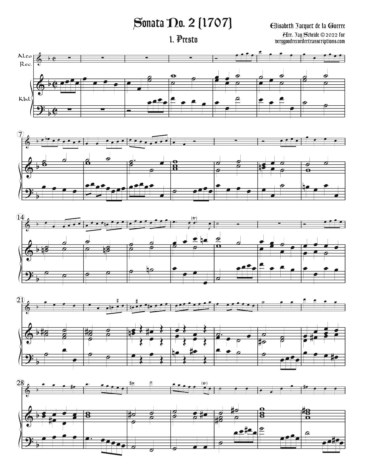 Sonata No. 2 (1707)