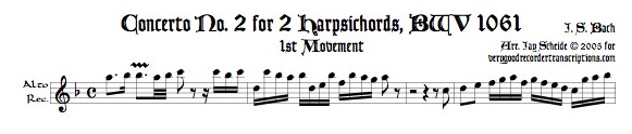 Concerto No. 2 for 2 Harpsichords, BWV 1061