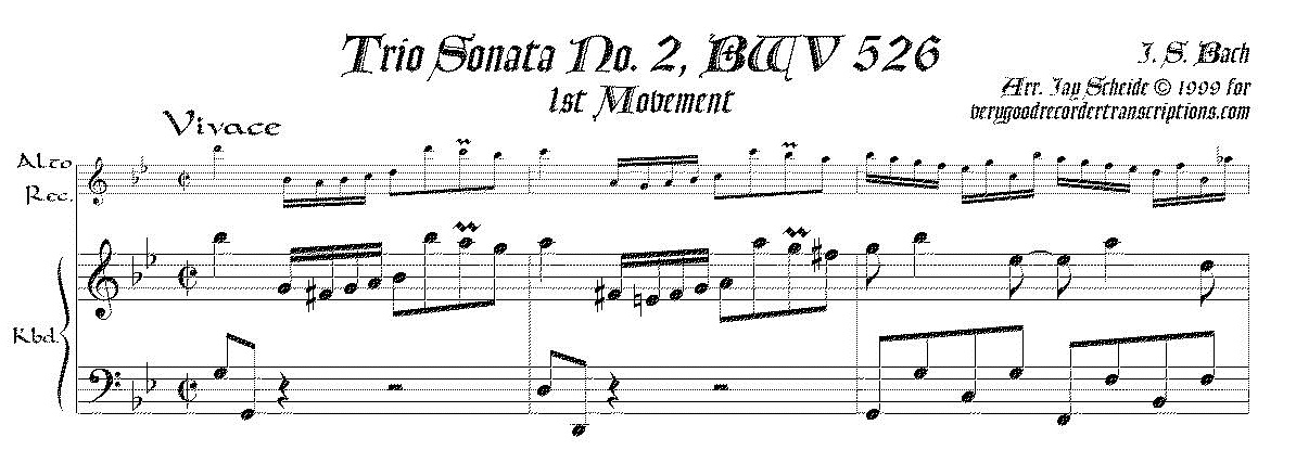 Trio Sonata No. 2, BWV 526